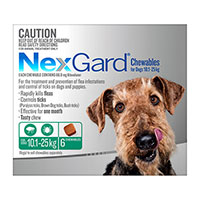 Nexgard Large Dogs 10.- 25 Kg 22 to 55lbs 6 pack