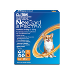 NexGard Spectra Toy Dogs 2-3.5 kgs 5 - 7.7Lbs 6 pack