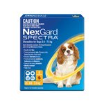 NexGard Spectra Sml Dogs 3.6 -7.5kg 7.9-16.5Lbs 6 pack